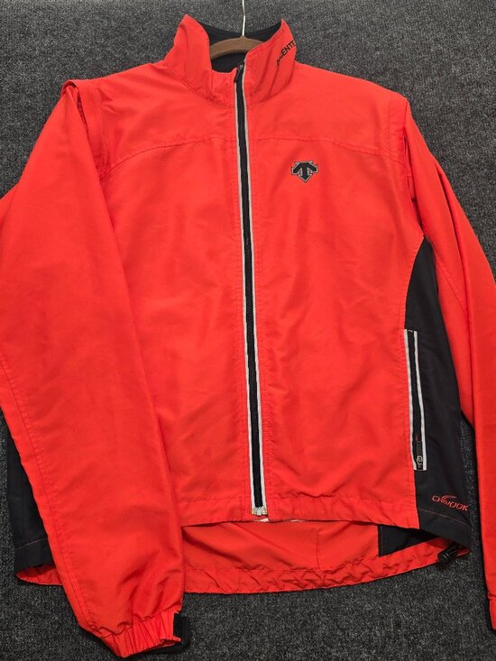 Descente Other - Descente Men’s 2‑in‑1 Jacket Vest Red Zip‑Off Sleeves Mesh Lined Athletic